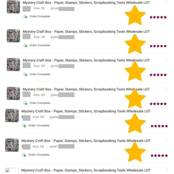 Mystery Craft Box - Paper, Junk Journal, Stickers, Scrapbooking‎ Wholesale LOT - Picture 5 of 6